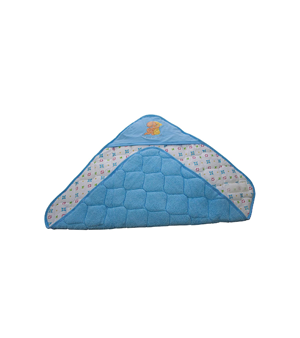 SkinCo Little Star Hooded Towel- Blue, 75 x 70 cm, Bio Washed