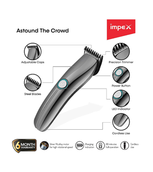 Impex Trimmer IHC3 Corded and Cordless Rechargeable